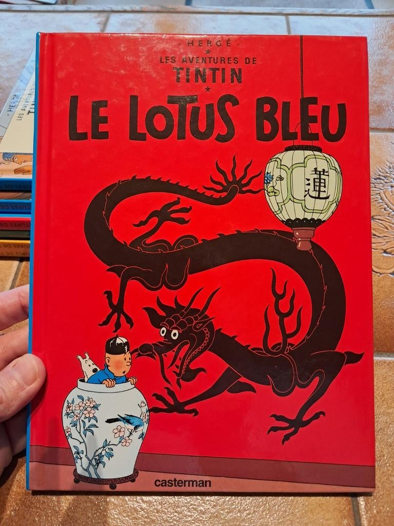 De blauwe lotus - Kuifje - Hergé, Eén stripboek, Ophalen of Verzenden, Zo goed als nieuw, Hergé