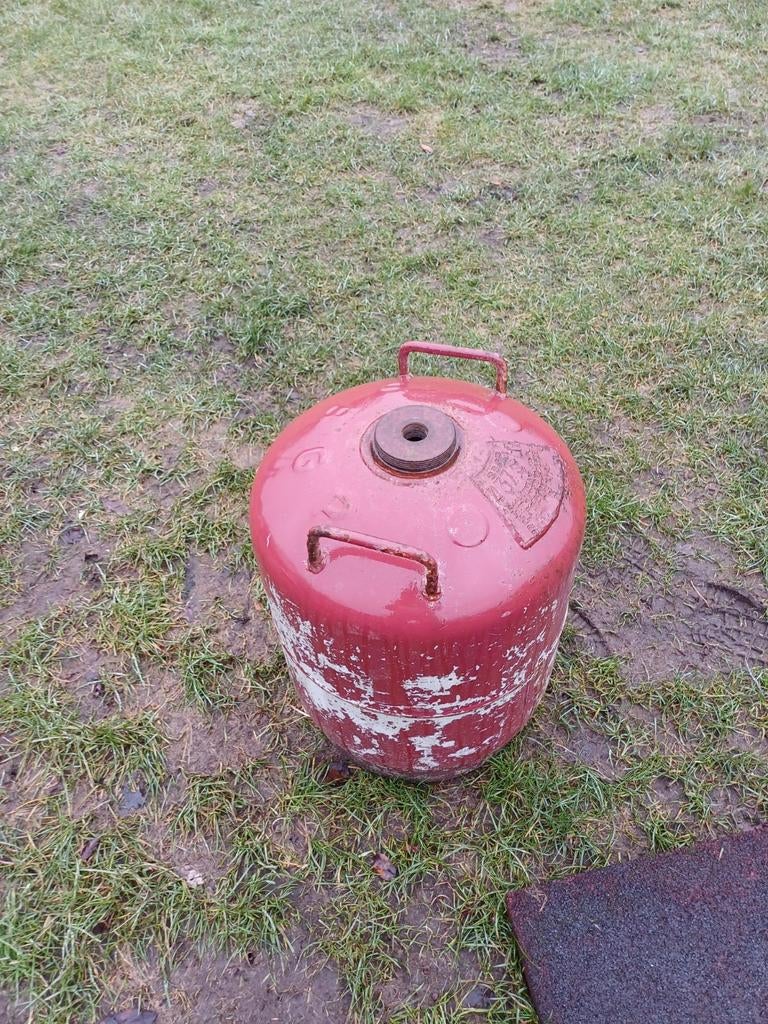 Lege gasfles, Ophalen, Vuurkorf