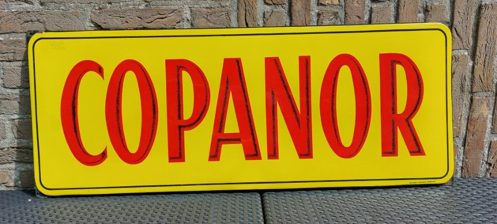 Emaillebord Copanor (1945 - Emaillerie Alsacienne), Verzamelen, Ophalen of Verzenden, Zo goed als nieuw, Reclamebord