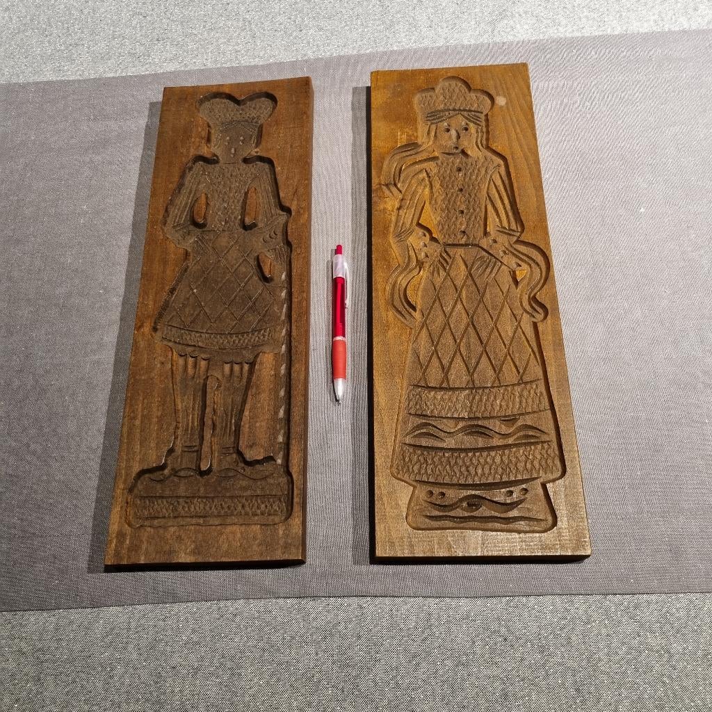2 Grote Speculaas planken man & vrouw, Ophalen of Verzenden