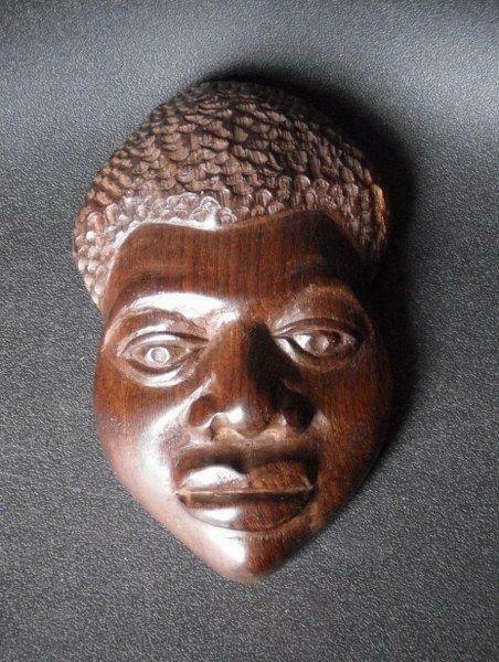 Decoratie houten hoofd, Antiek en Kunst, Ophalen, Handgemaakt