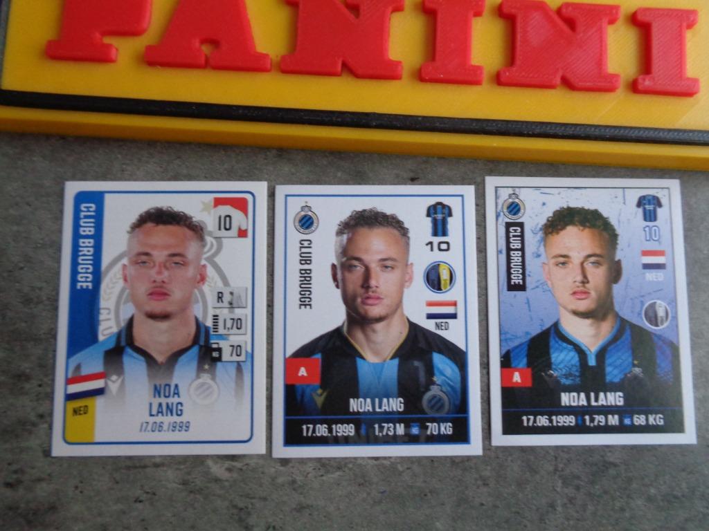 PANINI VOETBAL STICKERS NOAH LANG EX CLUB BRUGGE   PSV, Ophalen of Verzenden