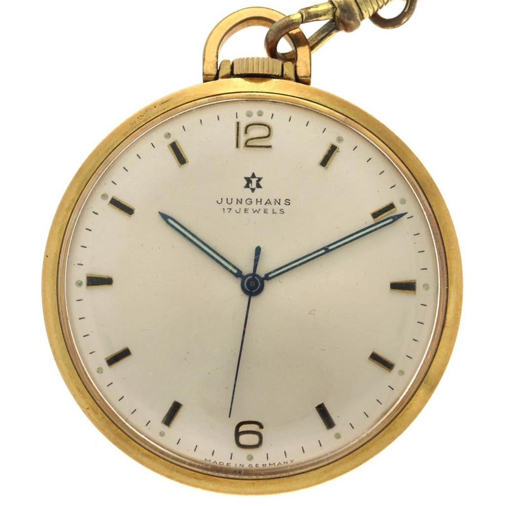 Tijdloze Elegantie: Junghans Zakhorloge in Topconditie, Ophalen of Verzenden, Zakhorloge, Overige merken, Verguld