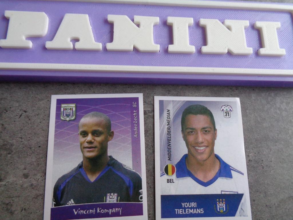 Lot de 2 autocollants de foot  PANINI ANDERLECHT KOMPANY, Envoi, Neuf