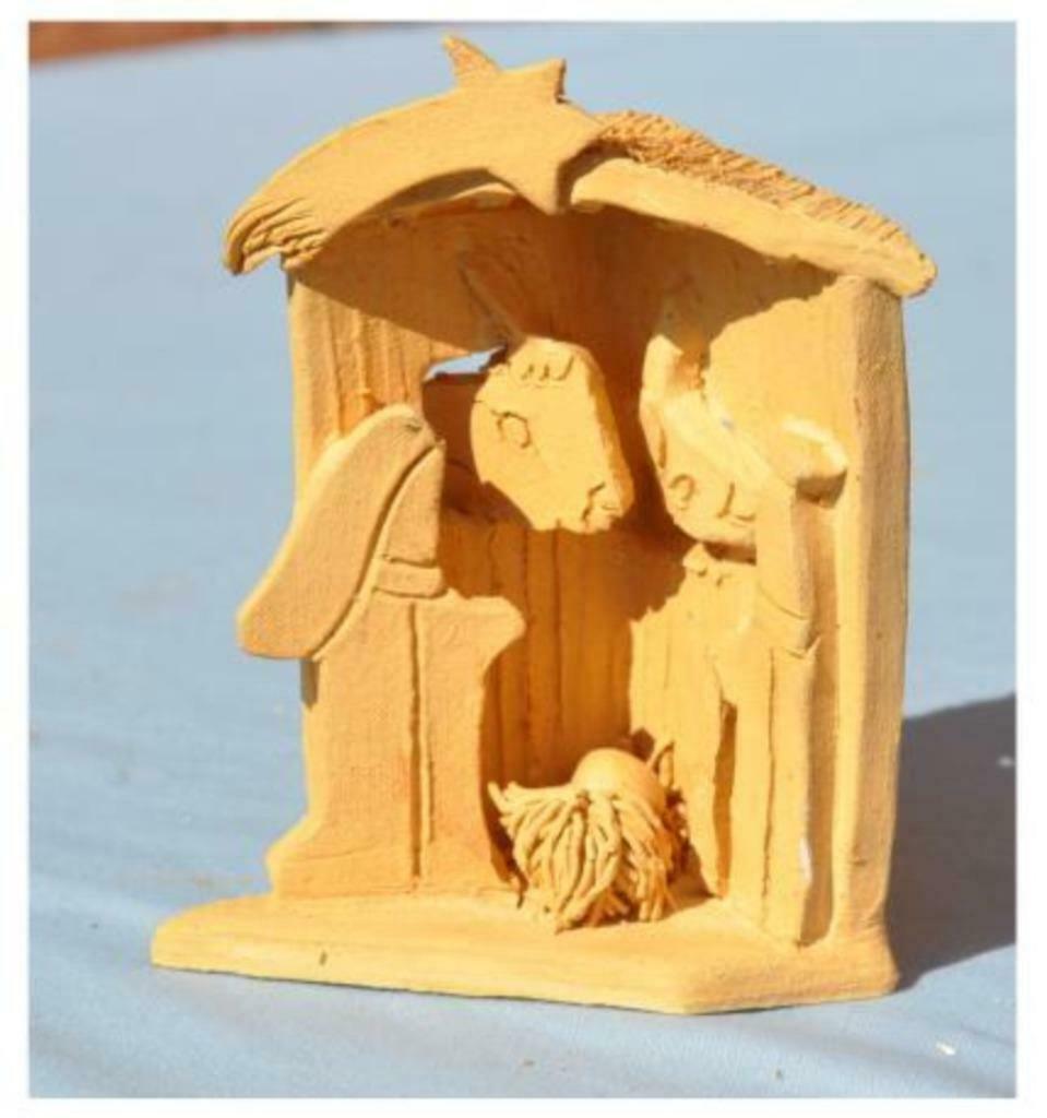 §mini crèche en terre cuite, Antiquités & Art, Enlèvement ou Envoi