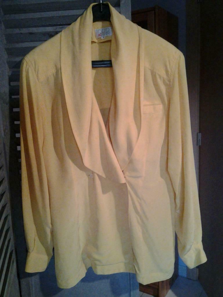 zijden bloes otto kern, Enlèvement ou Envoi, Porté, Taille 38/40 (M), Jaune