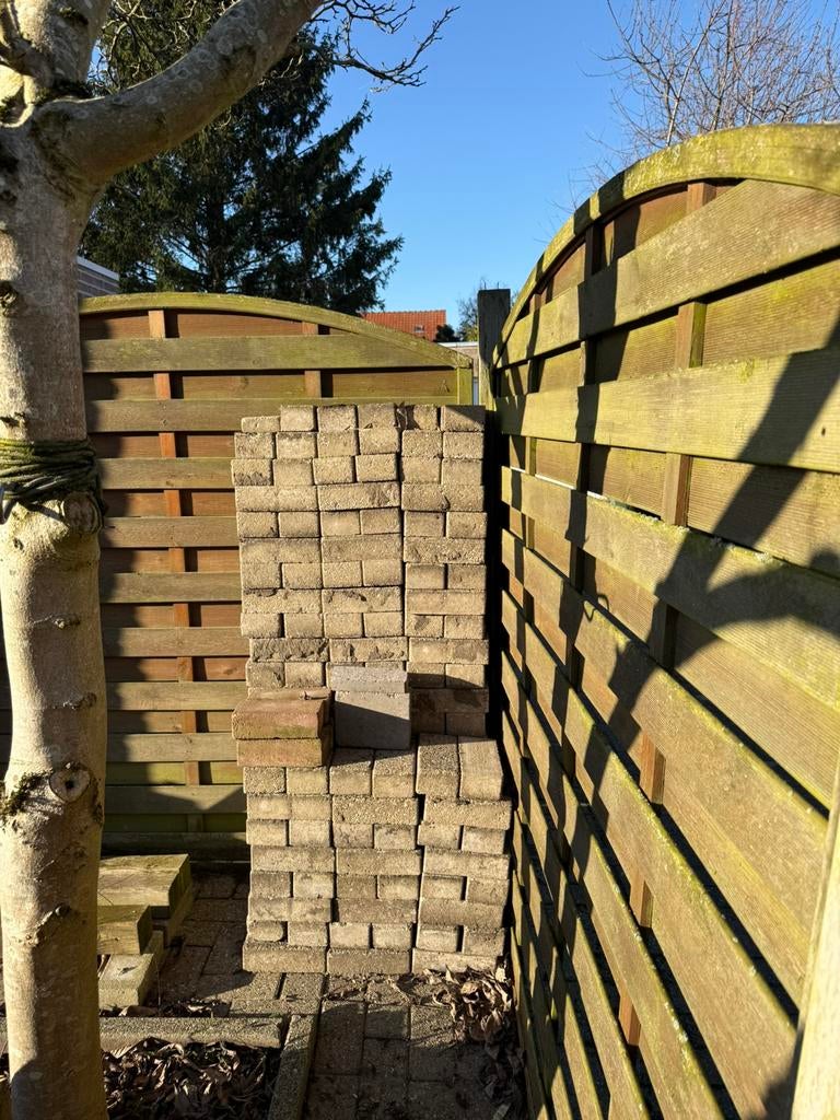 Klinkers & boordstenen (gratis), Enlèvement, Utilisé, 5 à 10 m², Briques