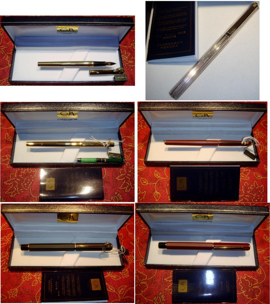 Stylos-plume Caran d'Ache vintage NEUFS + flacon/cart. encre, Enlèvement ou Envoi, Neuf, Autres types