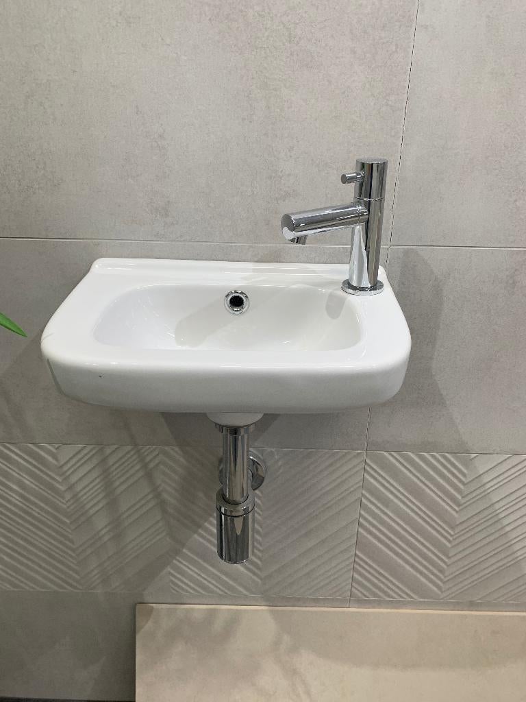 Lave main blanc, Bricolage & Construction, Sanitaire, Enlèvement, Comme neuf, Robinet