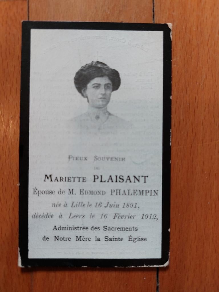 Oud bidprentje 1891-1912, Verzamelen, Bidprentjes en Rouwkaarten, Ophalen of Verzenden, Bidprentje