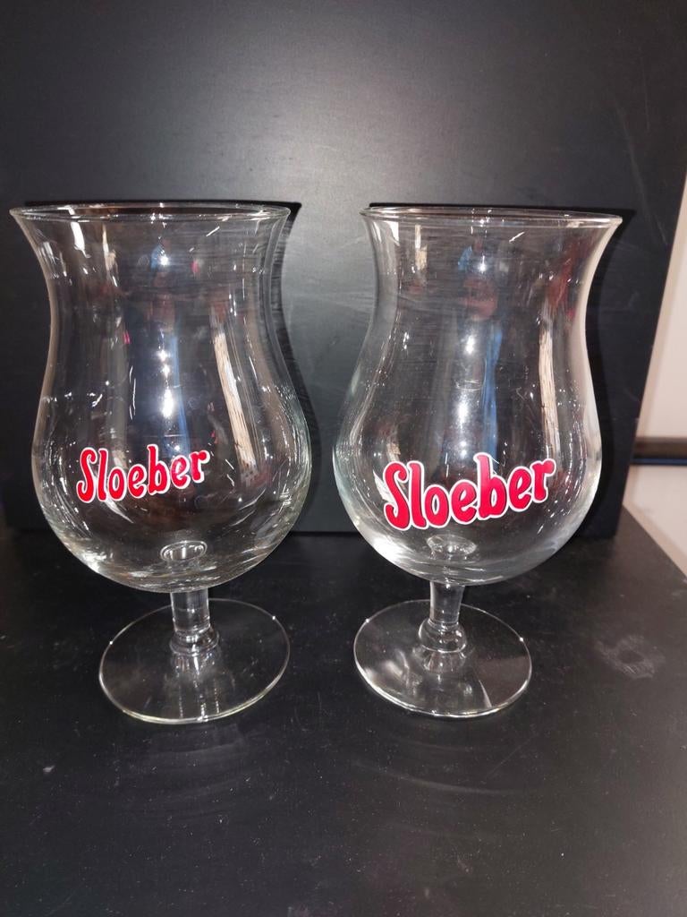 Sloeber bierglazen, Verzamelen, Ophalen of Verzenden, Zo goed als nieuw, Bierglas