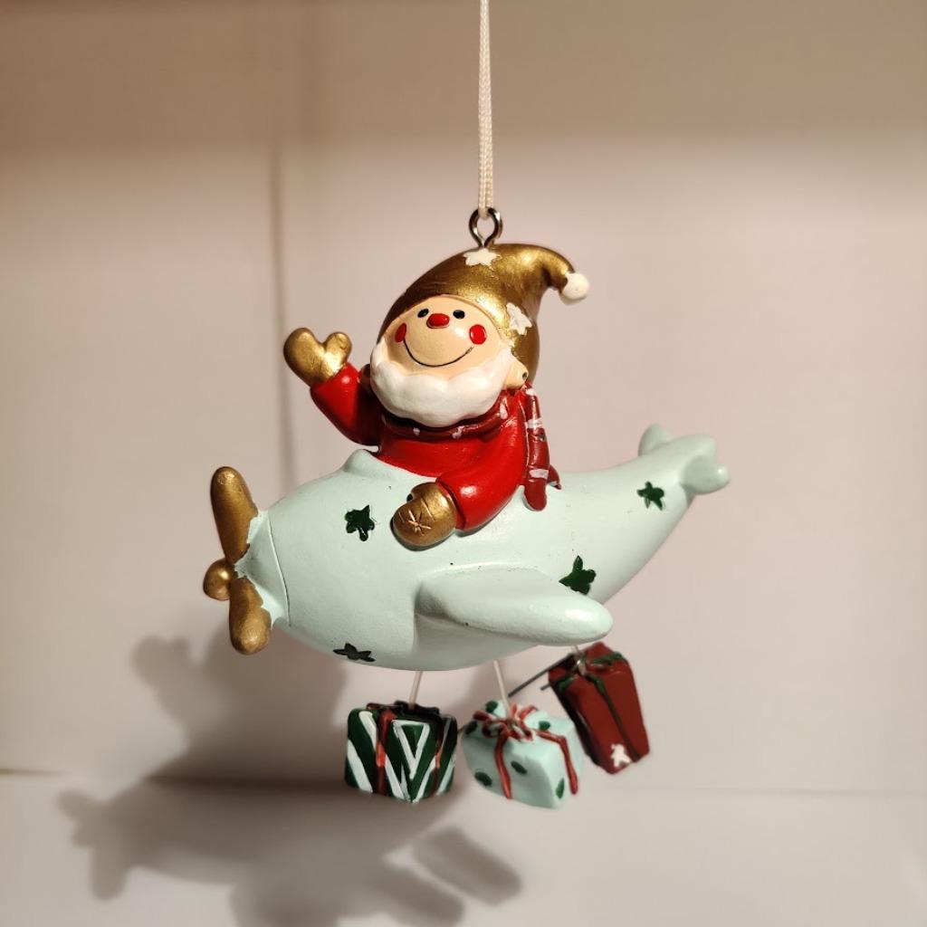 kerstboom versiering Mila kerstman in vliegtuig, Ophalen