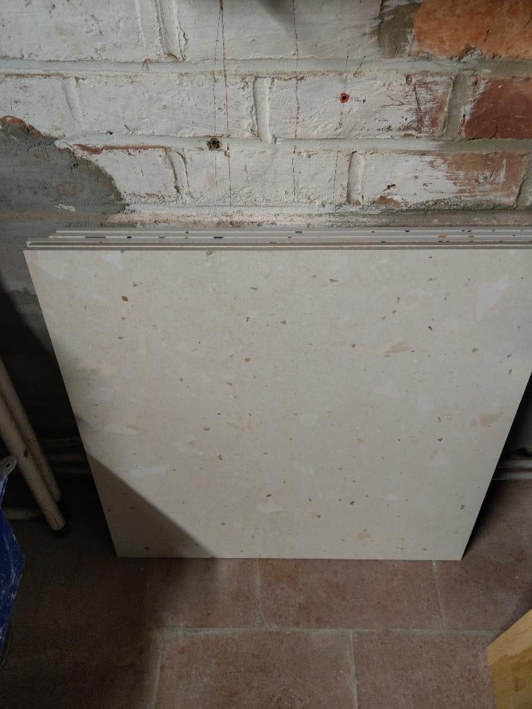 4 keramische tegels (60x60) subtiel terrazzo, Ophalen, 60 cm of meer, Nieuw, Minder dan 5 m²