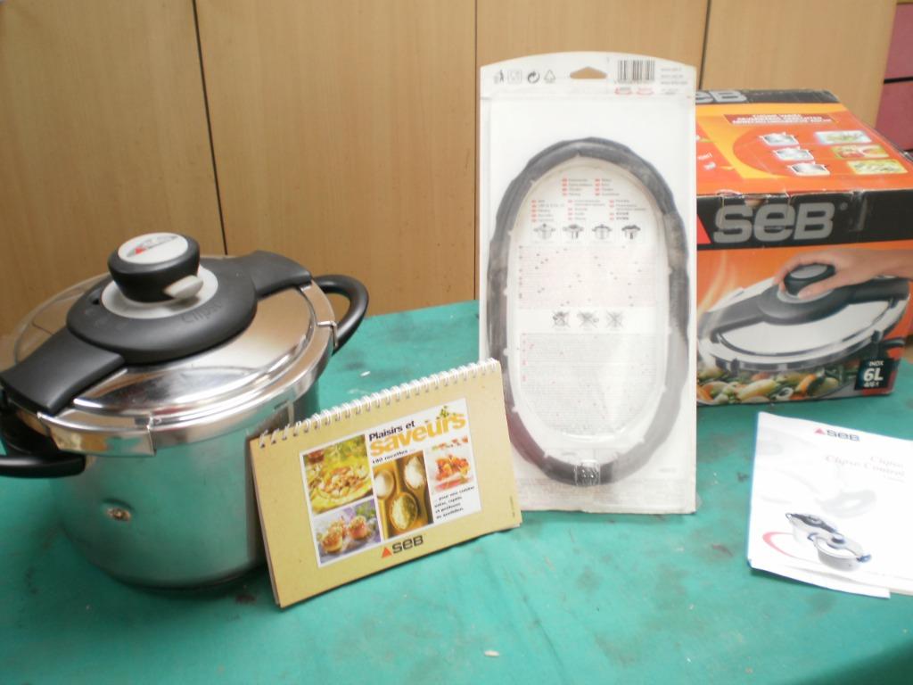 cocotte seb 6L, Inox, Enlèvement ou Envoi, Comme neuf, Plaque céramique