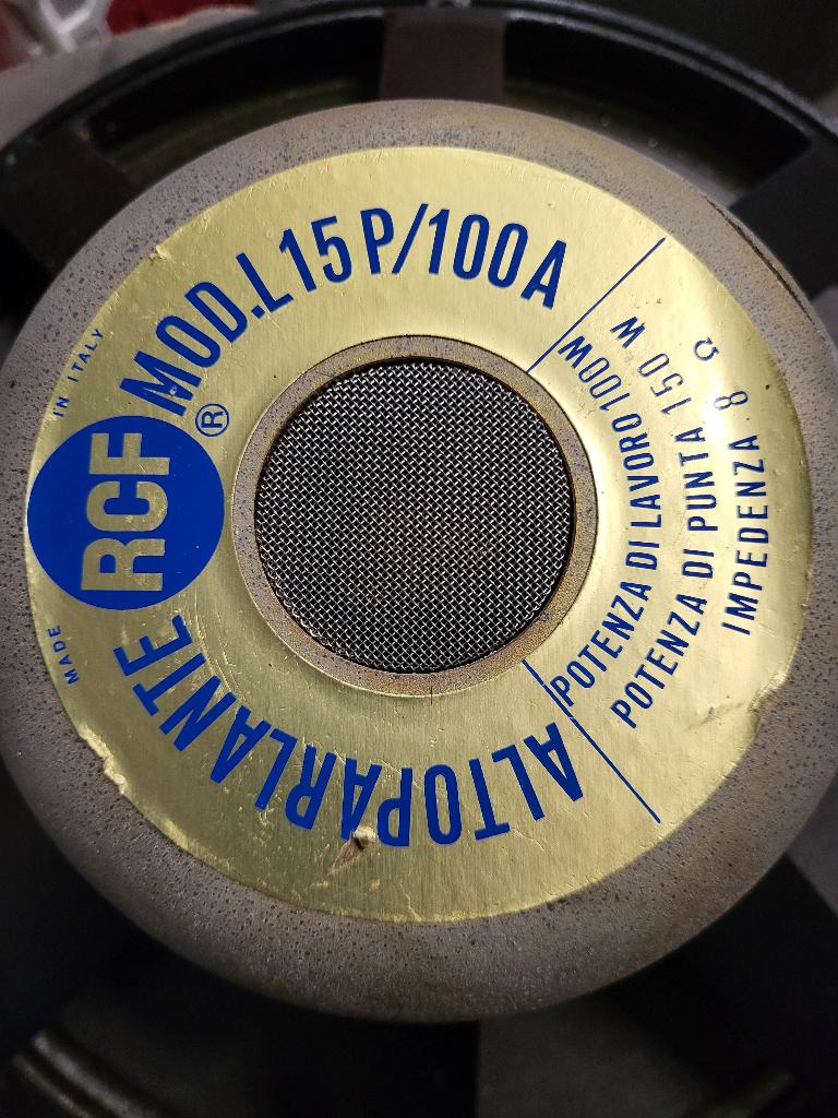 2x Vintage RCF Luidspreker L15P 100A 15" 150W 8Ohm, Overige typen, Zo goed als nieuw, 120 watt of meer, Ophalen