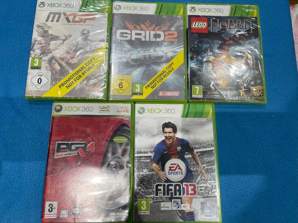 5 jeux xbox 360 dont 3 avec cello the hobbit grid2 pr4 mxgpj, Enlèvement ou Envoi