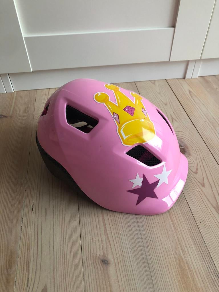 Fietshelm B-Twin, 53-56cm, roze, Ophalen of Verzenden, Zo goed als nieuw, Meisje, BTWIN