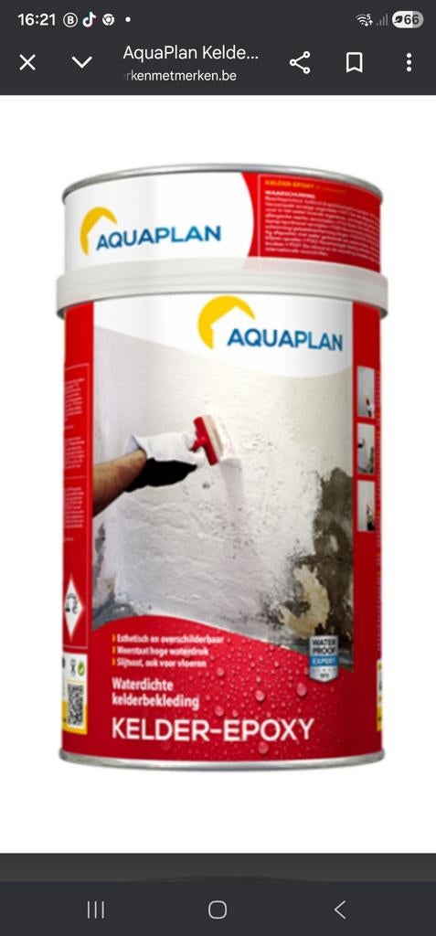 Aquaplan kelder epoxy, Dieren en Toebehoren, Ophalen