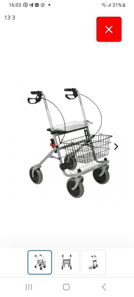 Nouveau rollator a Liege, Enlèvement ou Envoi, Pliable, Neuf