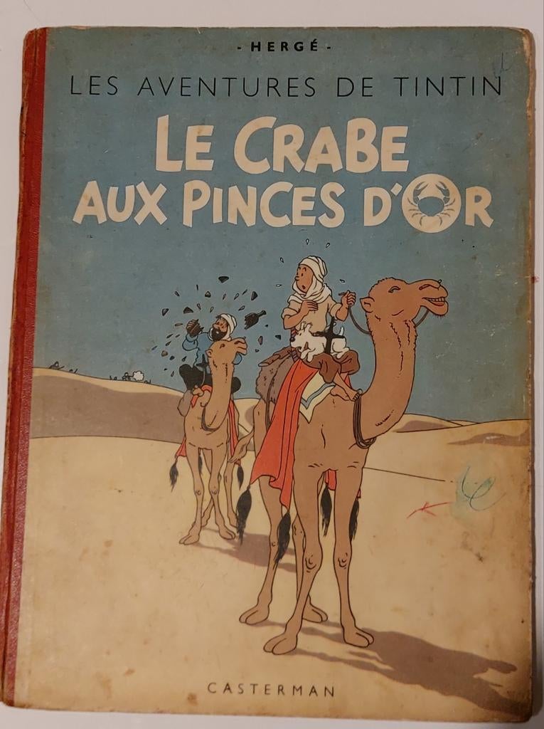 TINTIN Le Crabe Aux Pinces d'or B2 1948 titre en blanc, Enlèvement ou Envoi