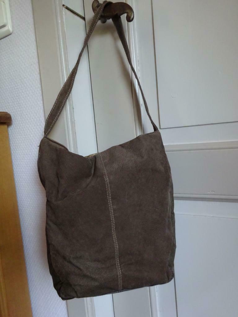sac à main faux daim marron, Ophalen of Verzenden, Zo goed als nieuw, Bruin, Handtas