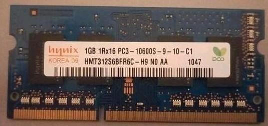 RAM-geheugen voor laptops - ddr3 sodimm 1333 1gb hynix., Computers en Software, RAM geheugen, DDR3, Ophalen of Verzenden, Laptop