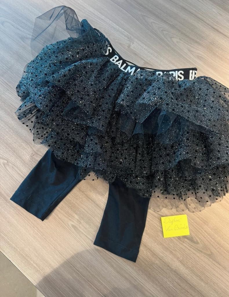 Balmain Schattige Glitter tutu met legging zwart - 12m, Ophalen of Verzenden