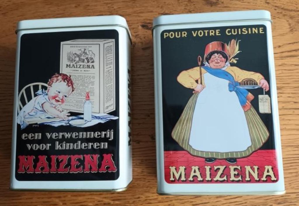 MAIZENA (2 X BLIK IN NIEUWSTAAT), Collections, Boîte en métal, Comme neuf, Autre, Autres marques, Enlèvement ou Envoi