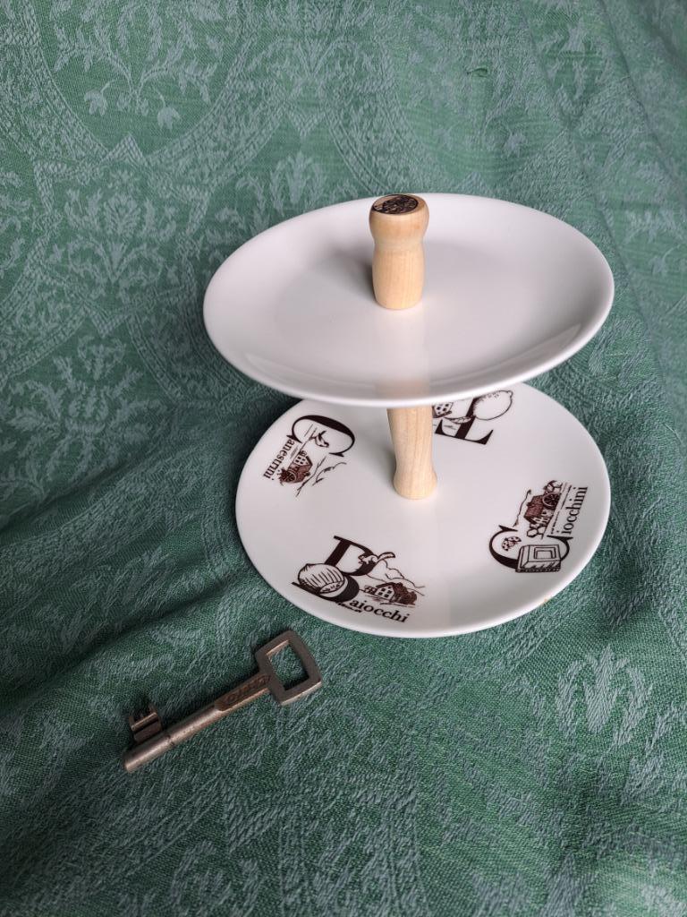 plateau de présentation à biscuits - porcelaine et bois, Neuf, Enlèvement ou Envoi, Autres types, Autres styles