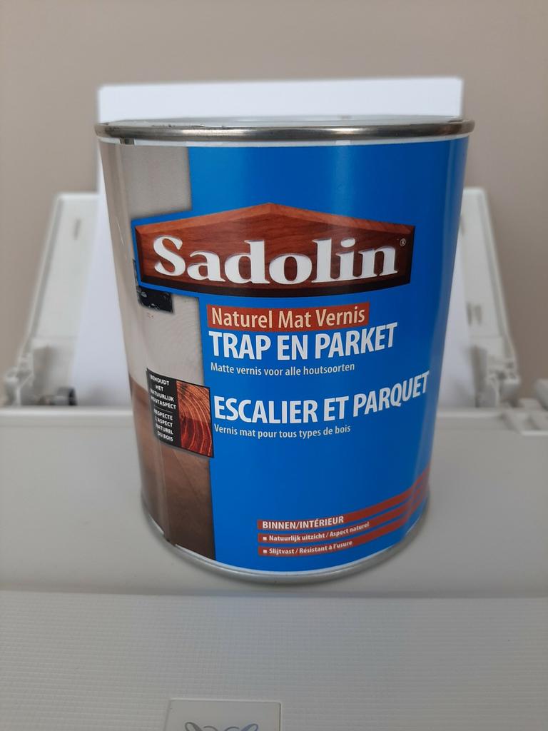 SADOLIN 2 nieuwe matte lak potten 0,75 L, vaste prijs, Doe-het-zelf en Bouw, Verf, Beits en Lak, Ophalen of Verzenden, Zo goed als nieuw
