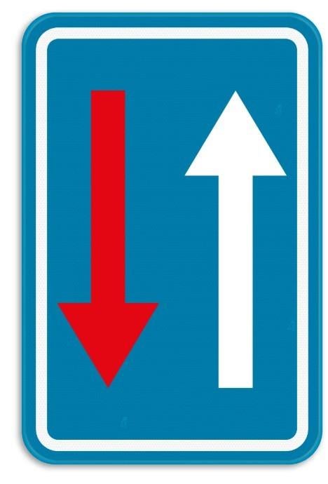 Verkeersbord voorrang smalle doorgang vierkant, Doe-het-zelf en Bouw, Overige Doe-Het-Zelf en Bouw, Ophalen of Verzenden, Nieuw