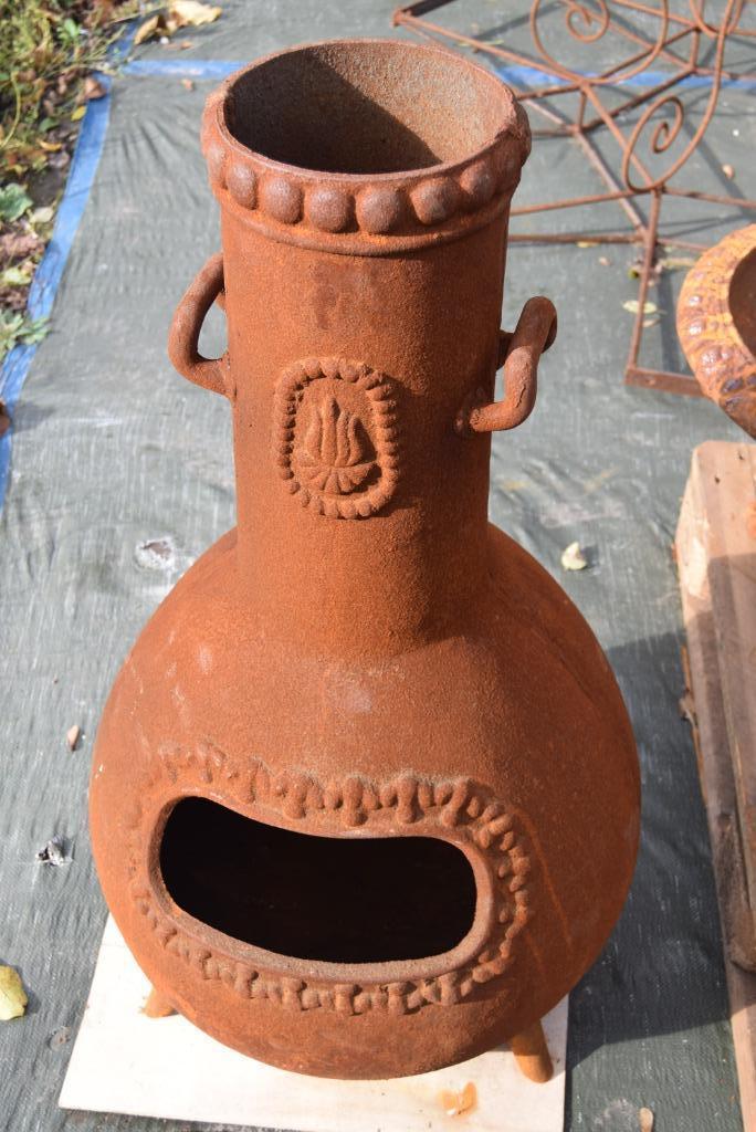 Vuurpot, terrasverwarmer, gietijzeren haard, Ophalen, Nieuw