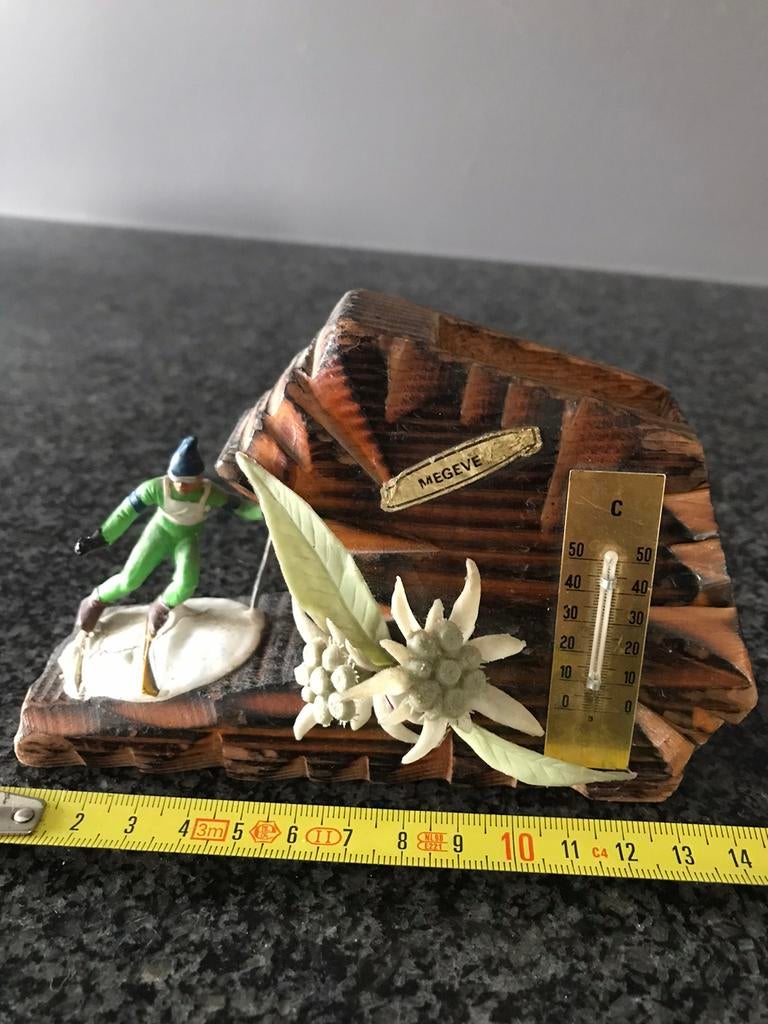 Vintage houten beeld Megeve, Antiek en Kunst, Ophalen of Verzenden