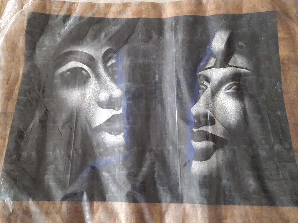 Twee schilderijen op egyptisch papyrus, Antiek en Kunst, Ophalen of Verzenden