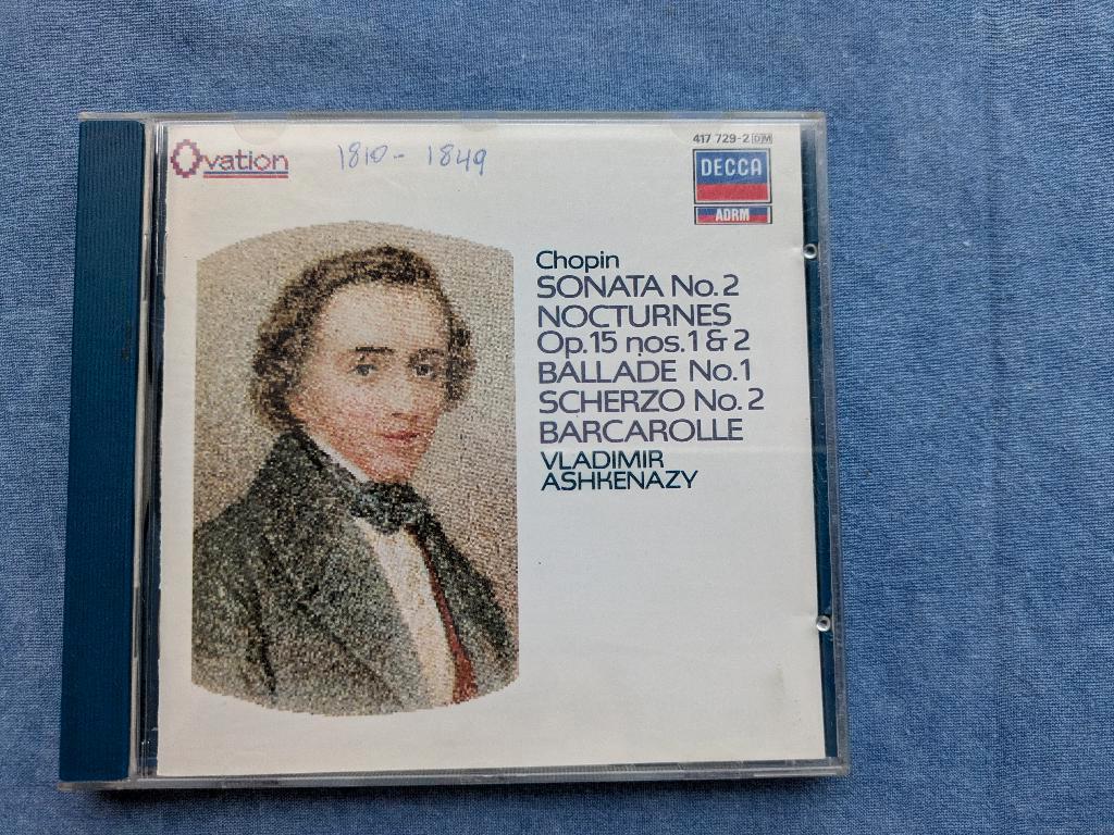 Sonate de Chopin n 2 Nocturnes Ashkenazy, Enlèvement ou Envoi, Utilisé