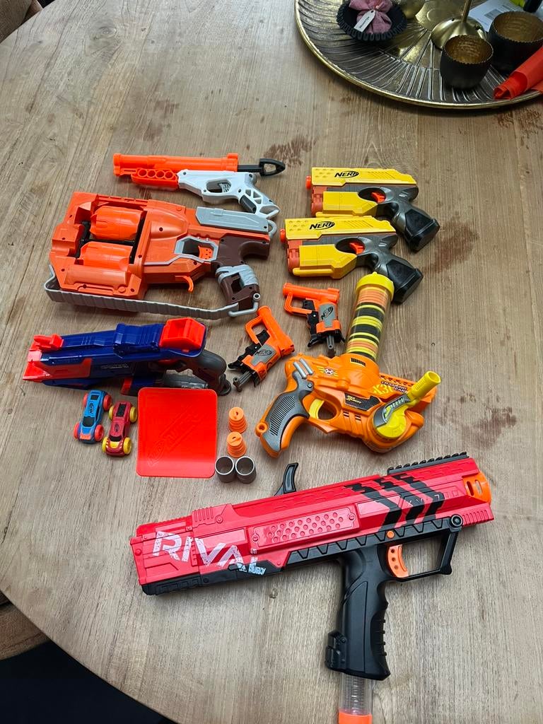 Veel nerf geweren, Ophalen, Gebruikt