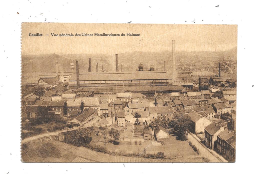 Couillet NA84: Vue générale des Usines Métallurgiques du Hai, Envoi, 1920 à 1940, Affranchie, Hainaut