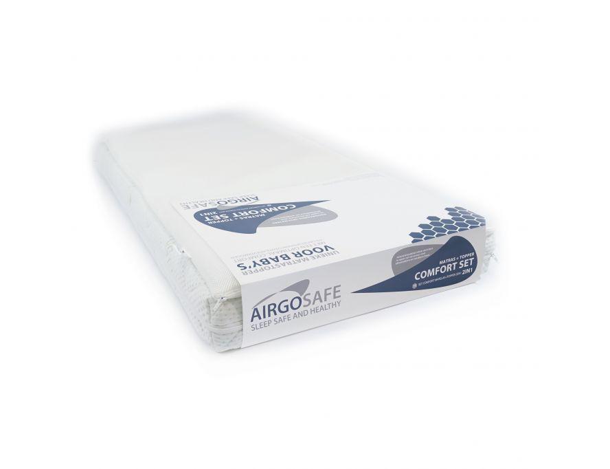 ABZ Airgosafe matras+topper baby 60x120, Kinderen en Baby's, Ophalen of Verzenden, Zo goed als nieuw