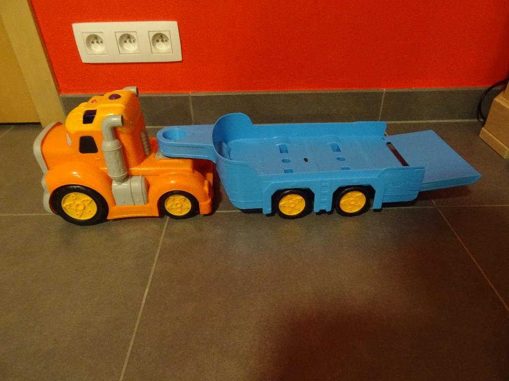 speelgoed vrachtwagen en aanhangwagen, Ophalen, Gebruikt