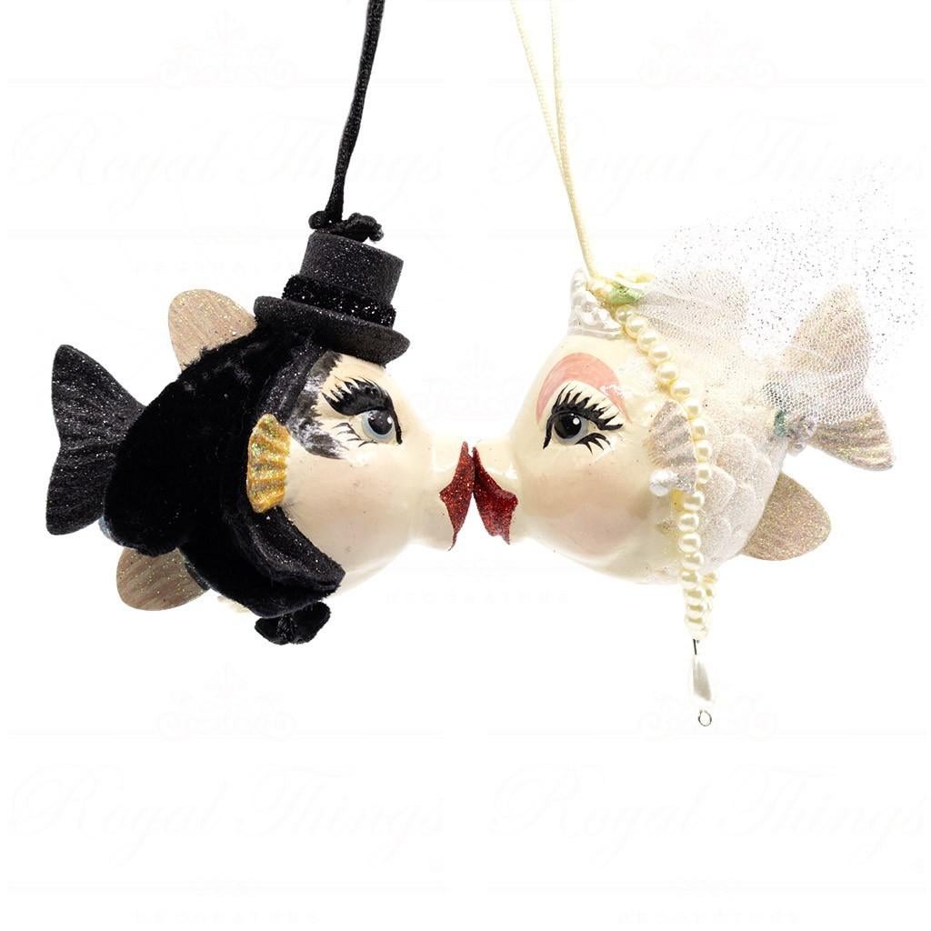 Katherine's Collection Bride and Groom Kissing Fish, Enlèvement ou Envoi, Comme neuf
