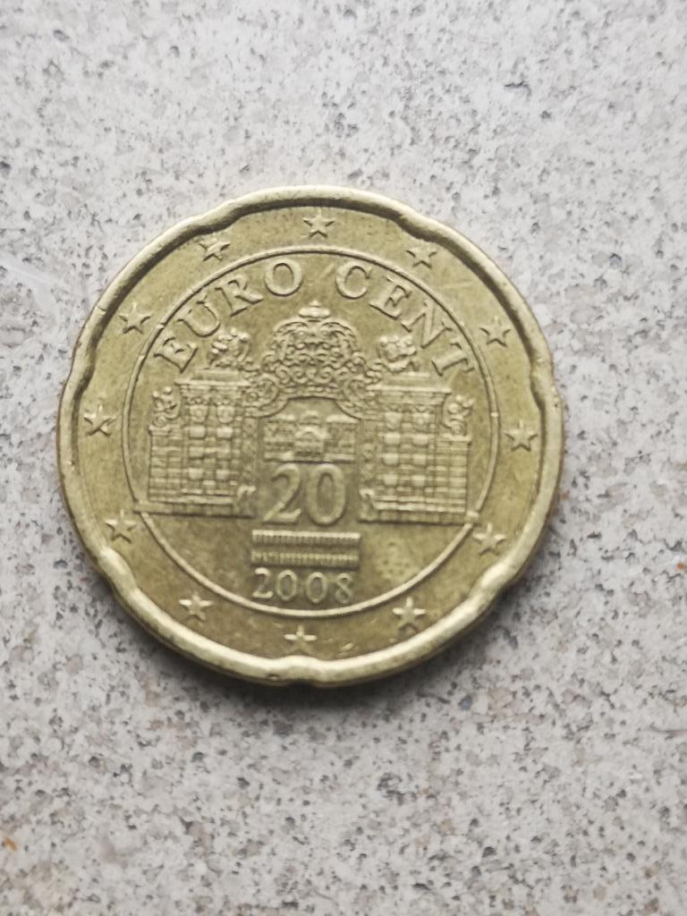 20 centimes d'euro Autriche 2008, Timbres & Monnaies, Enlèvement ou Envoi, Autriche, Monnaie en vrac