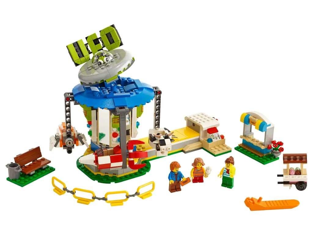 LEGO 3en1 - 31095 - Le manège de la fête foraine, Enlèvement ou Envoi, Comme neuf, Ensemble complet, Lego
