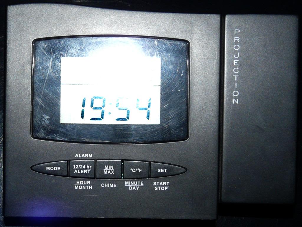 Alarmtimer-thermometer-nachtprojectie-uur, Elektronische apparatuur, Wekkers, Gebruikt, Digitaal, Ophalen
