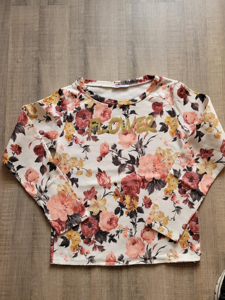 Liu Jo sweater met bloemenmotief maat 14 jaar, Meisje, Trui of Vest, Ophalen of Verzenden, Zo goed als nieuw