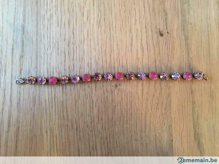 Bracelet TWICE AS NICE rose et parme neuf, Neuf