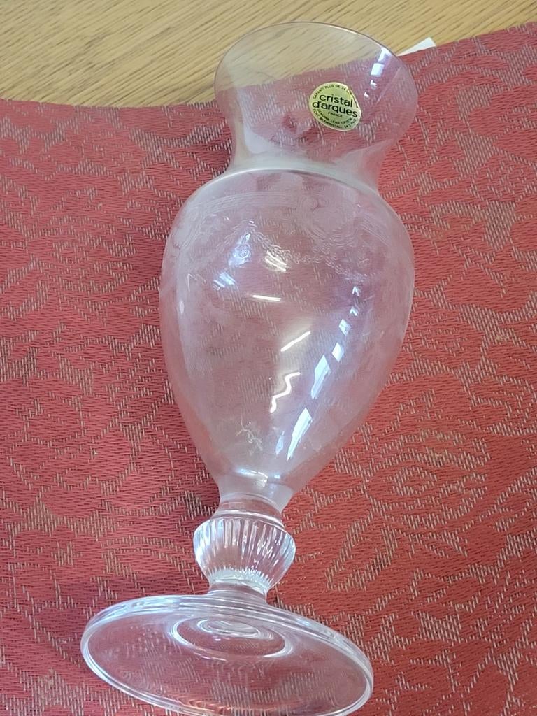 Vase verre cristal d Arques France, Collections, Enlèvement ou Envoi, Comme neuf, Autres types