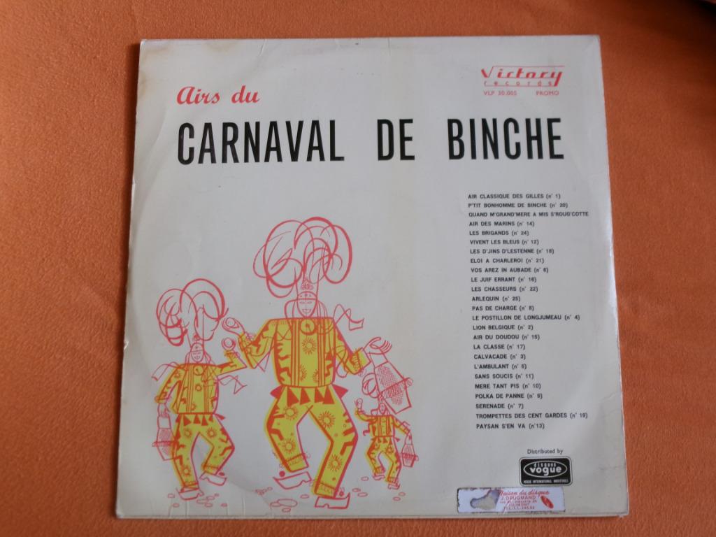 DISQUE / VINYL 33 TOURS : * AIRS DU CARNAVAL DE BINCHE *, Enlèvement, Utilisé