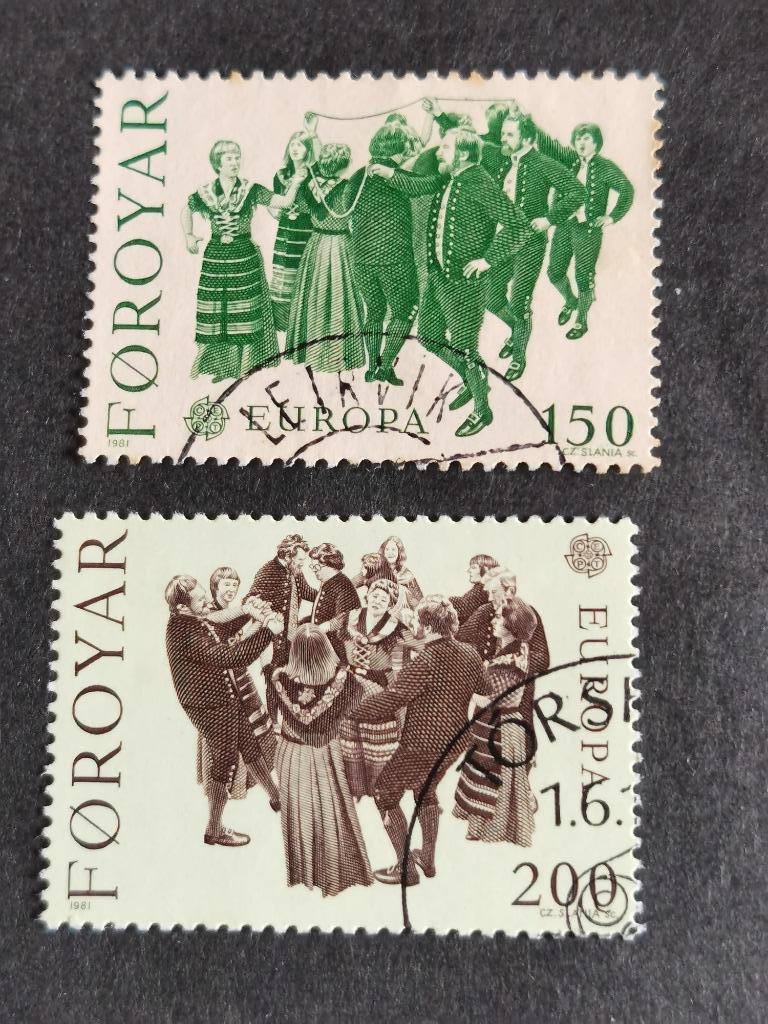 Îles Féroé/Foroyar 1981 - Europa CEPT - folklore, danse, Timbres & Monnaies, Timbres | Europe | Scandinavie, Enlèvement ou Envoi