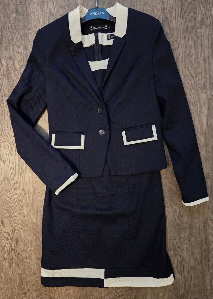 Four Roses kleed en vestje, Ophalen, Blauw, Zo goed als nieuw, Maat 36 (S)