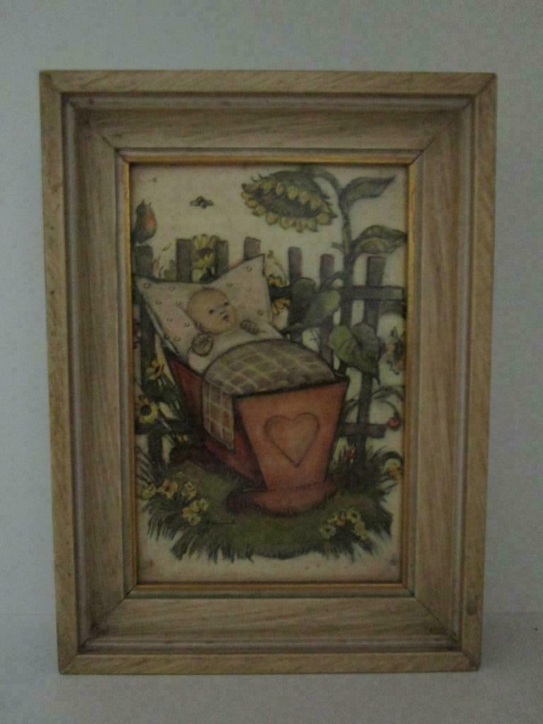 HÜMMEL KADERTJE - BABY IN WIEGJE - +- 1944-1948, Antiek en Kunst, Ophalen of Verzenden